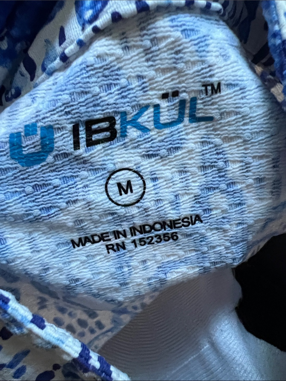 IBKUL Kendra Sun Protection 1/4 Zip Pullover Long Sleeve Elephant Print Blue L - Picture 8 of 8